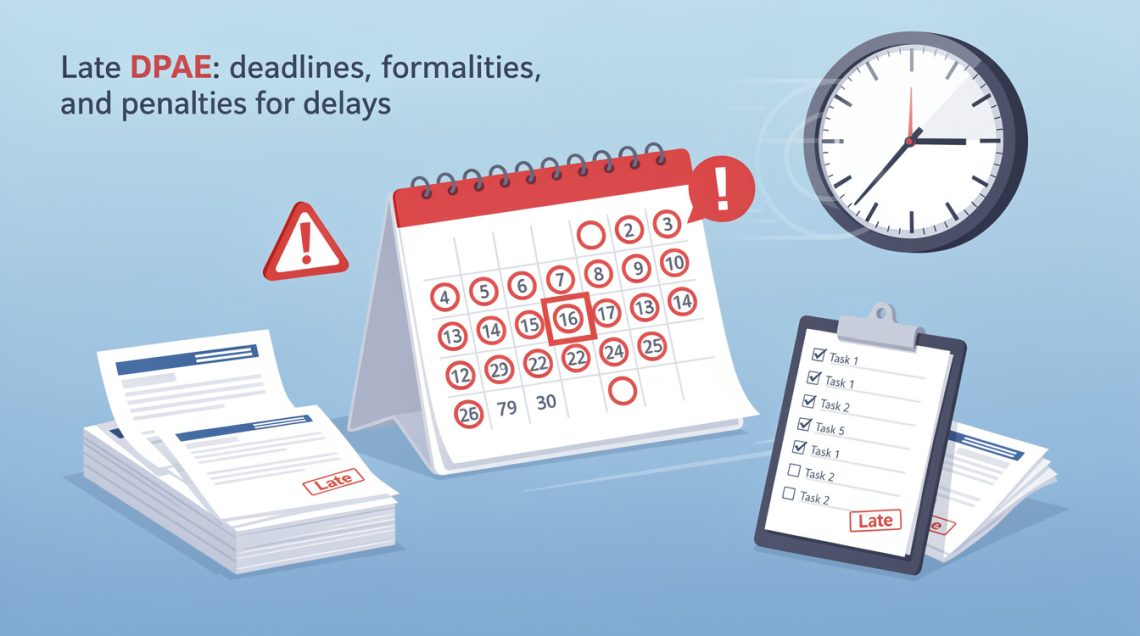 découvrez les délais à respecter pour une dpae, les formalités à accomplir et les sanctions encourues en cas de déclaration tardive afin de rester conforme à la réglementation.